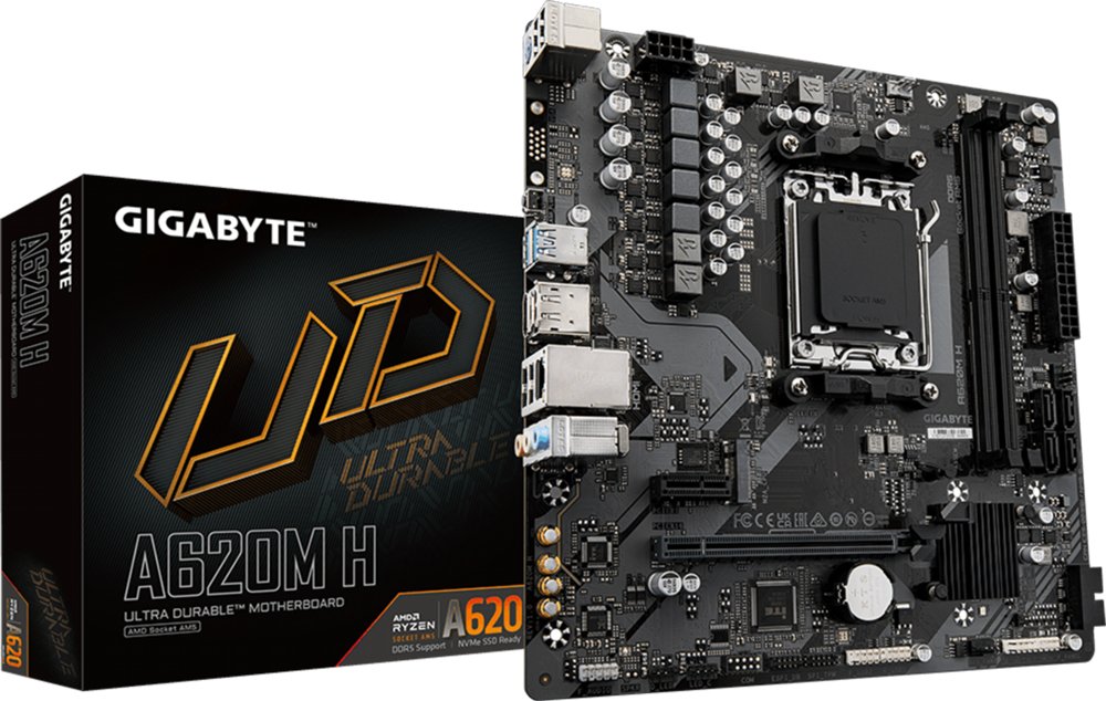 GIGABYTE A620M H | Socket AM5 | AMD A620 | 2xDDR5 | Micro-ATX | Moederbord - Matmuis - Matmuis